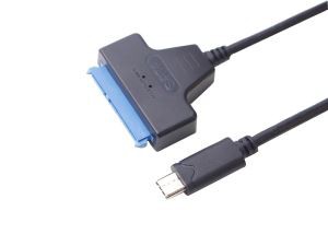 SATA kabel USB jenis C 3.0 kepada 2.5" 22Pin SATA SSD cakera keras penyesuai Converter